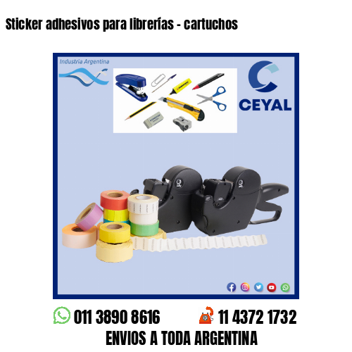 Sticker adhesivos para librerías – cartuchos