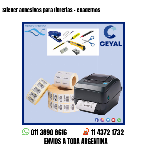 Sticker adhesivos para librerías – cuadernos