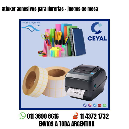 Sticker adhesivos para librerías – juegos de mesa