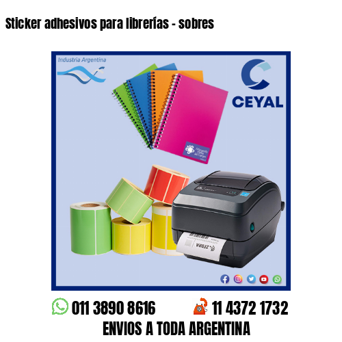 Sticker adhesivos para librerías – sobres