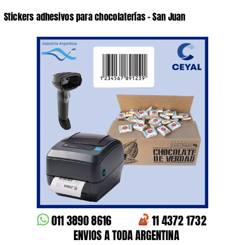 Stickers adhesivos para chocolaterías – San Juan