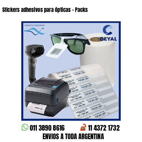 Stickers adhesivos para ópticas – Packs