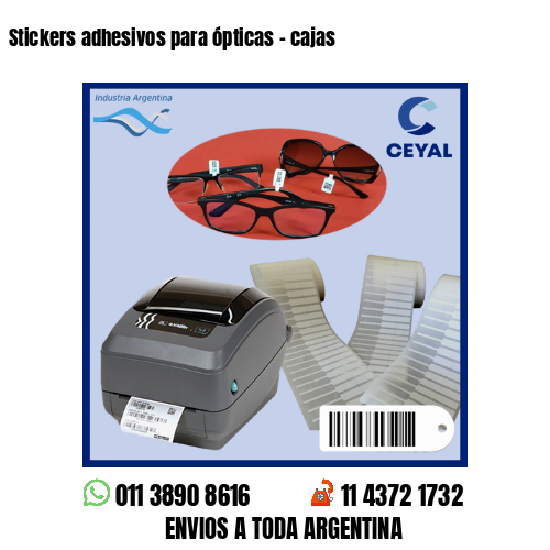 Stickers adhesivos para ópticas – cajas