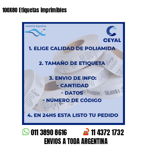 100X80 Etiquetas imprimibles