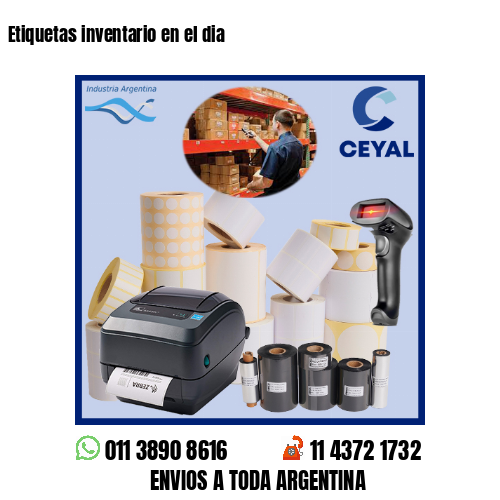 Etiquetas inventario en el dia