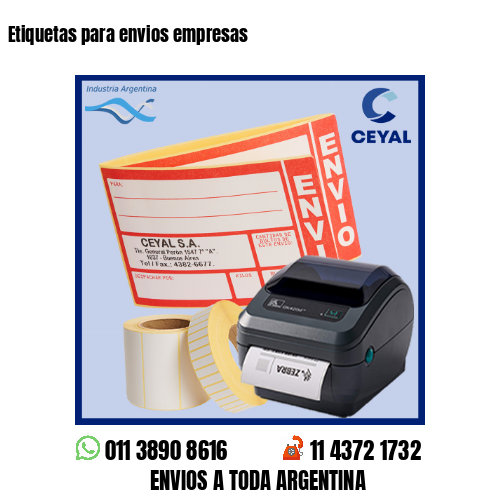 Etiquetas para envios empresas