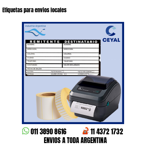 Etiquetas para envios locales