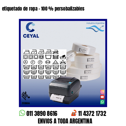 etiquetado de ropa – 100 % persobalizables