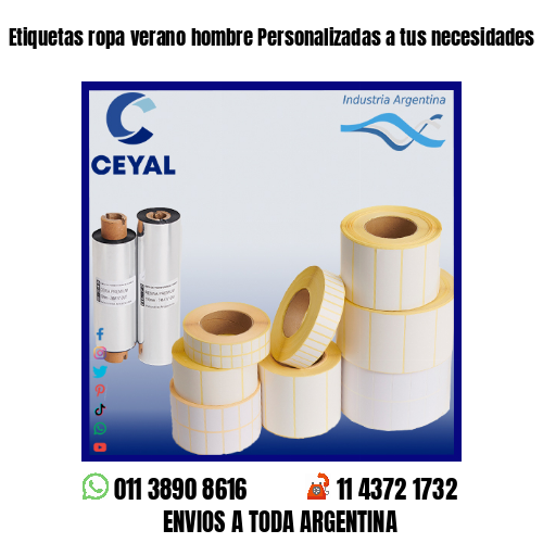 Etiquetas ropa verano hombre Personalizadas a tus necesidades