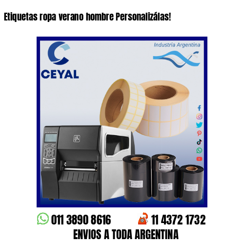 Etiquetas ropa verano hombre Personalizálas!