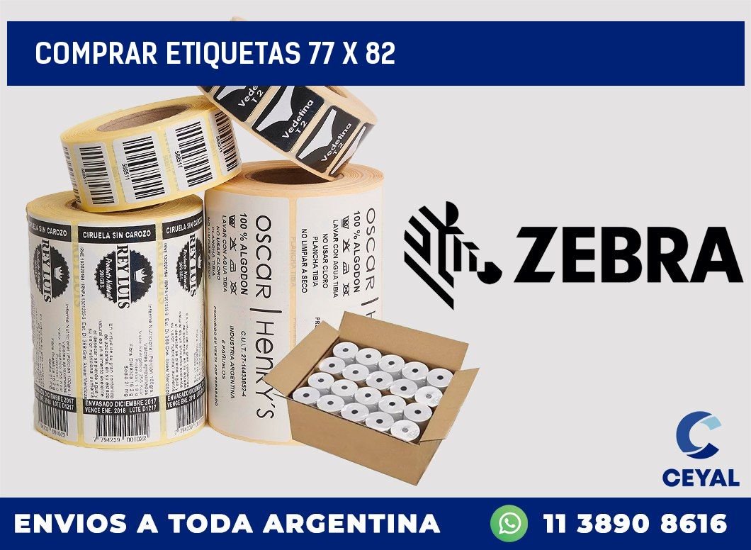 Comprar etiquetas 77 x 82