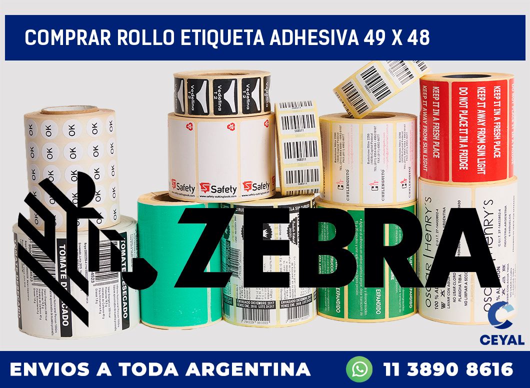 Comprar rollo etiqueta adhesiva 49 x 48