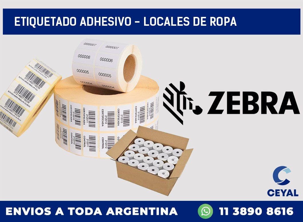 Etiquetado adhesivo - Locales de ropa