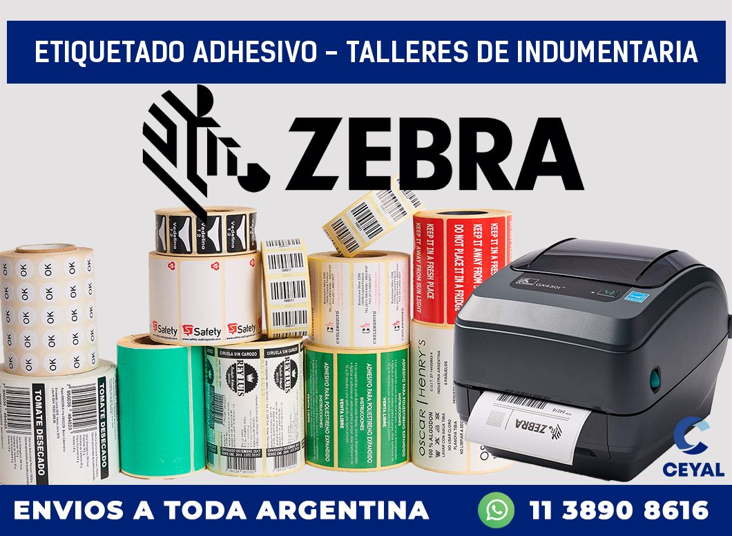 Etiquetado adhesivo – Talleres de indumentaria