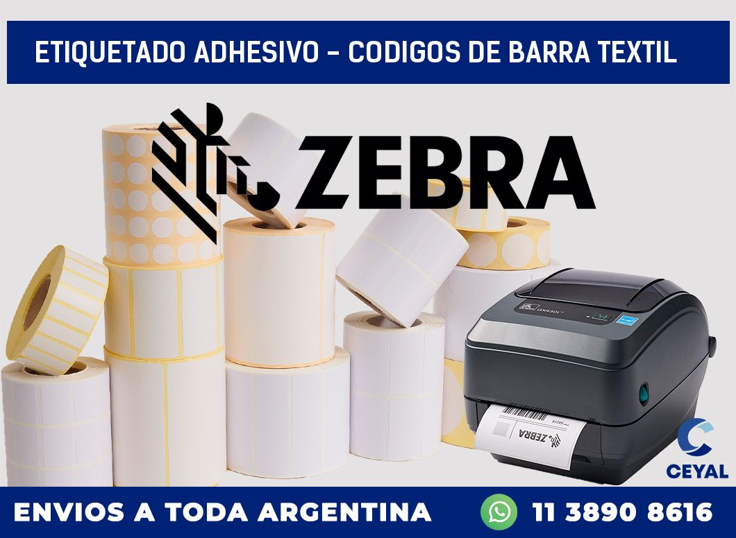 Etiquetado adhesivo – codigos de barra textil