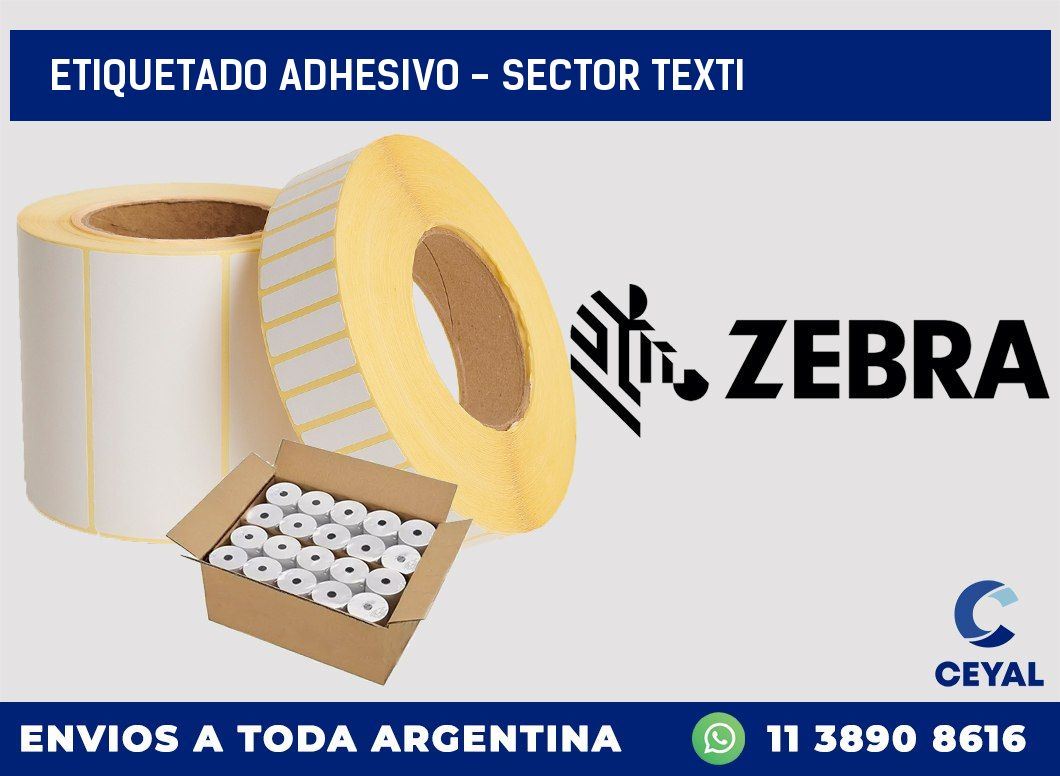 Etiquetado adhesivo - sector texti