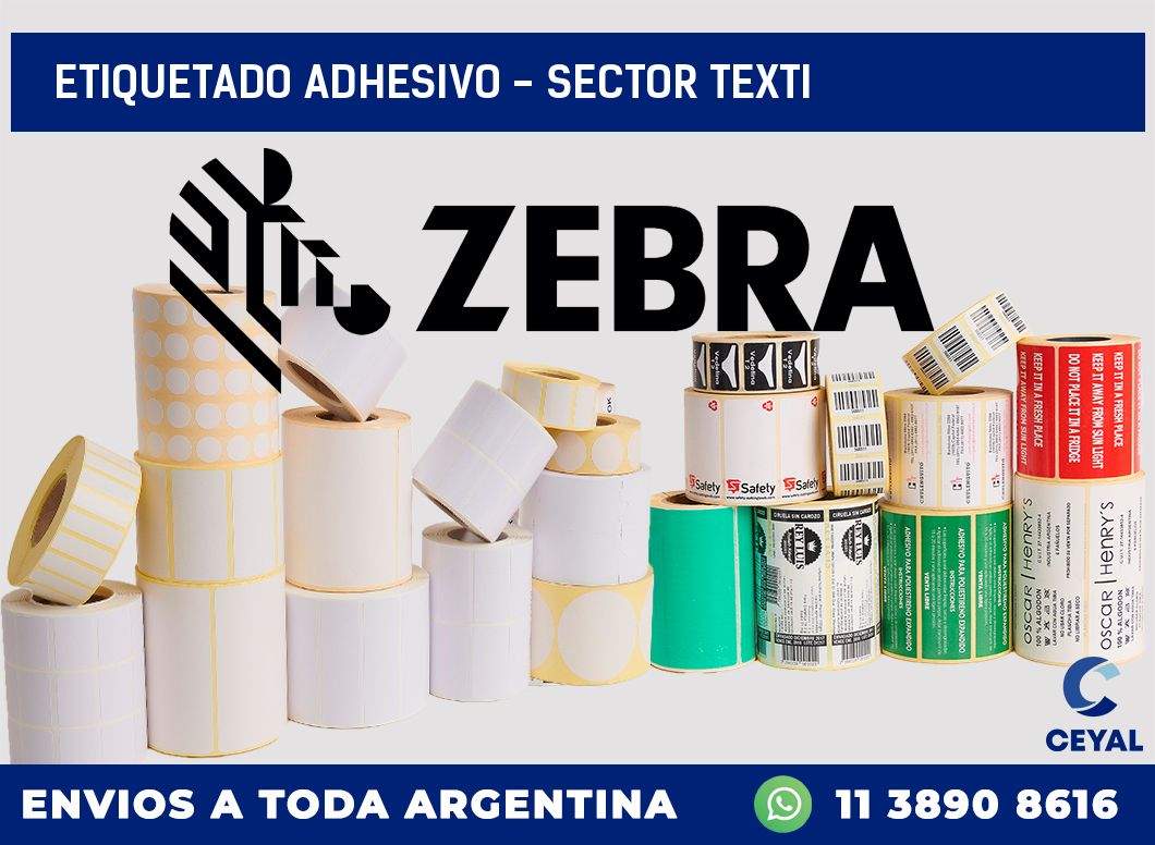 Etiquetado adhesivo – sector texti