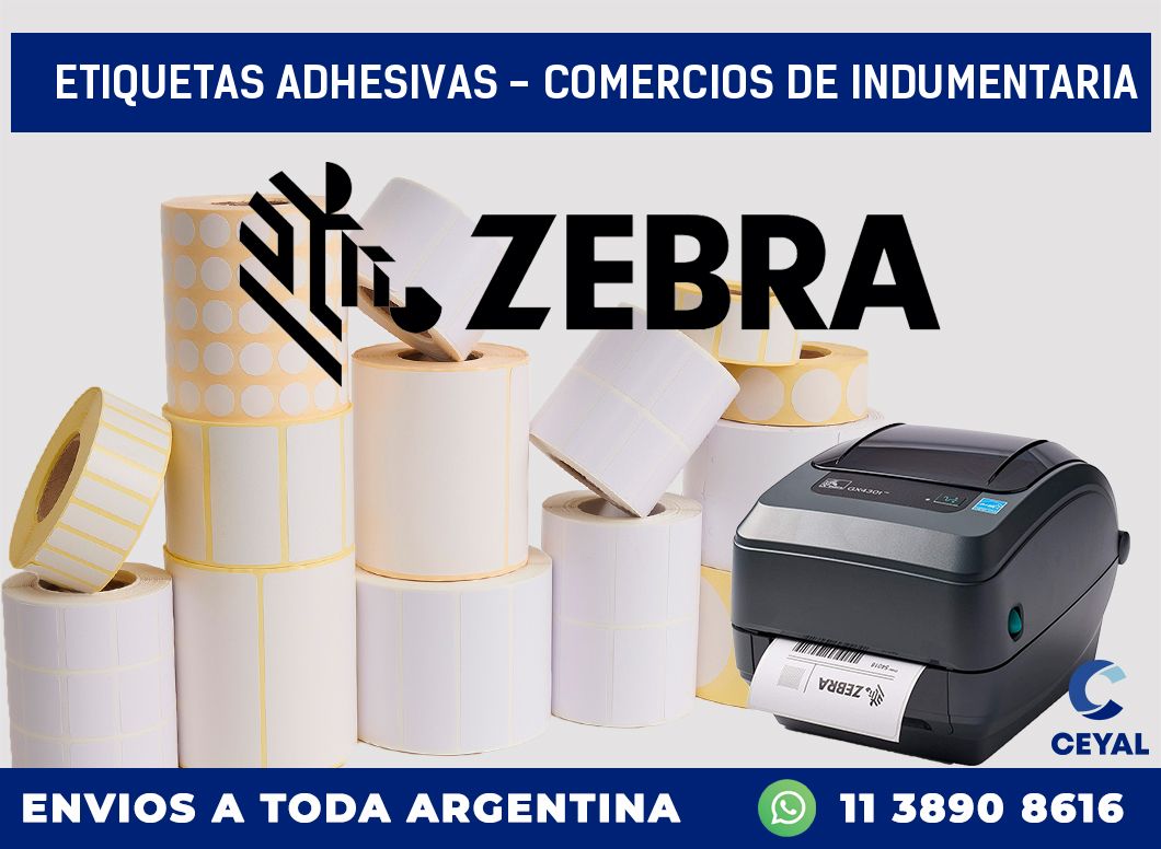 etiquetas adhesivas - Comercios de indumentaria