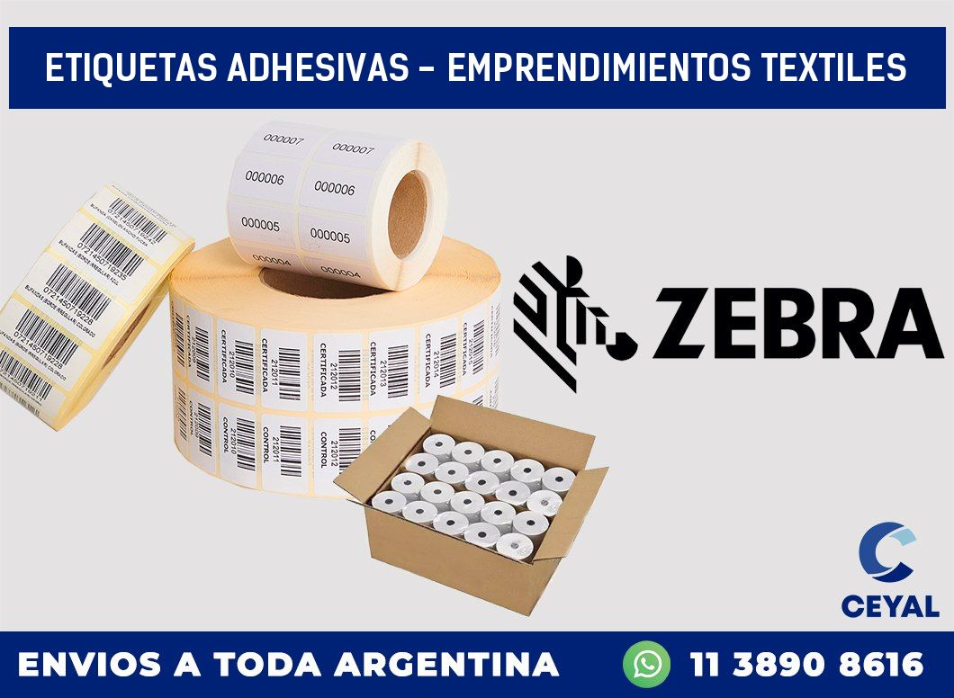 etiquetas adhesivas - Emprendimientos textiles