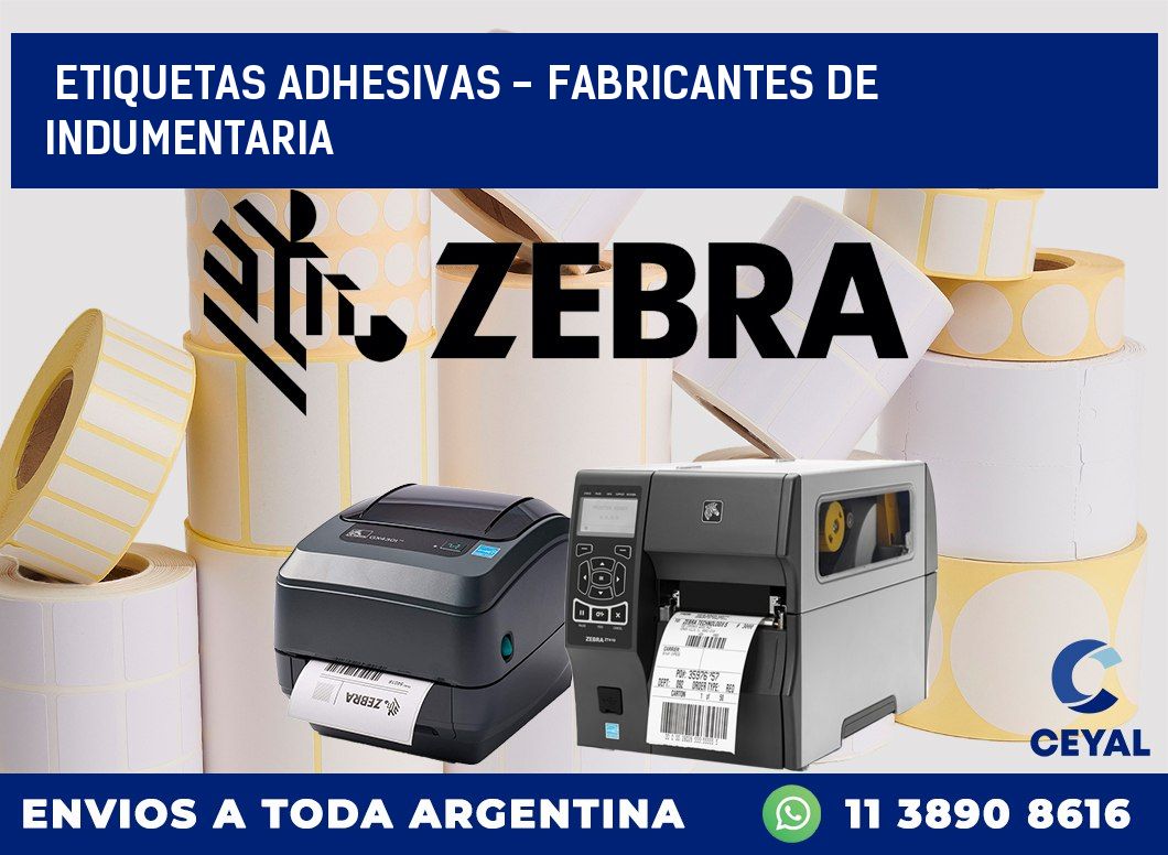 etiquetas adhesivas – Fabricantes de indumentaria