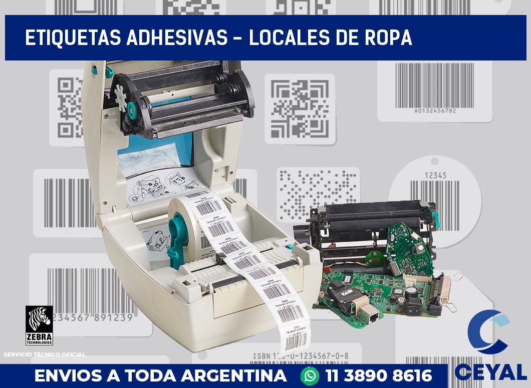 etiquetas adhesivas - Locales de ropa