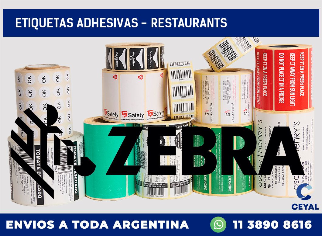 etiquetas adhesivas - Restaurants