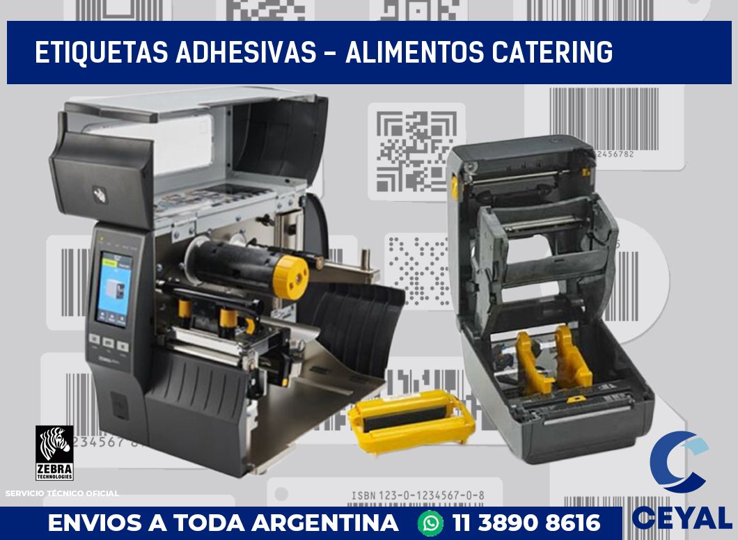 etiquetas adhesivas - alimentos catering