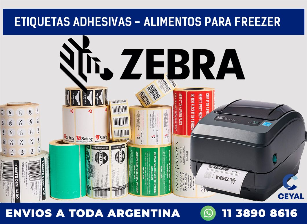 etiquetas adhesivas - alimentos para freezer