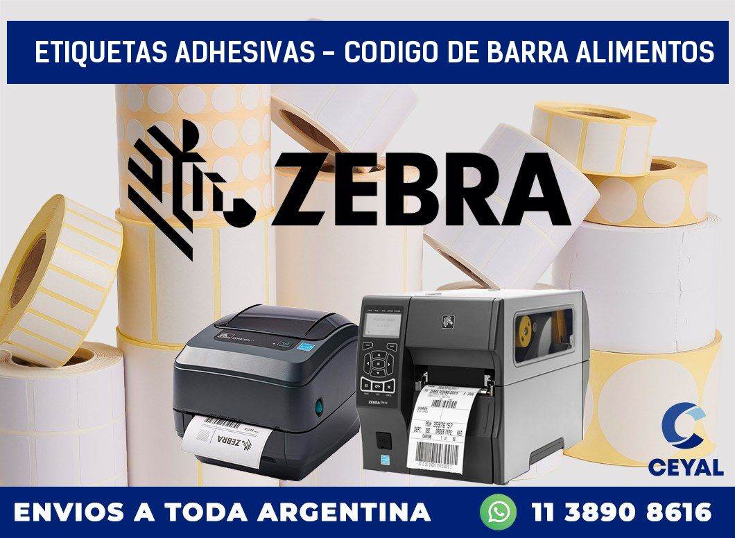 etiquetas adhesivas – codigo de barra alimentos