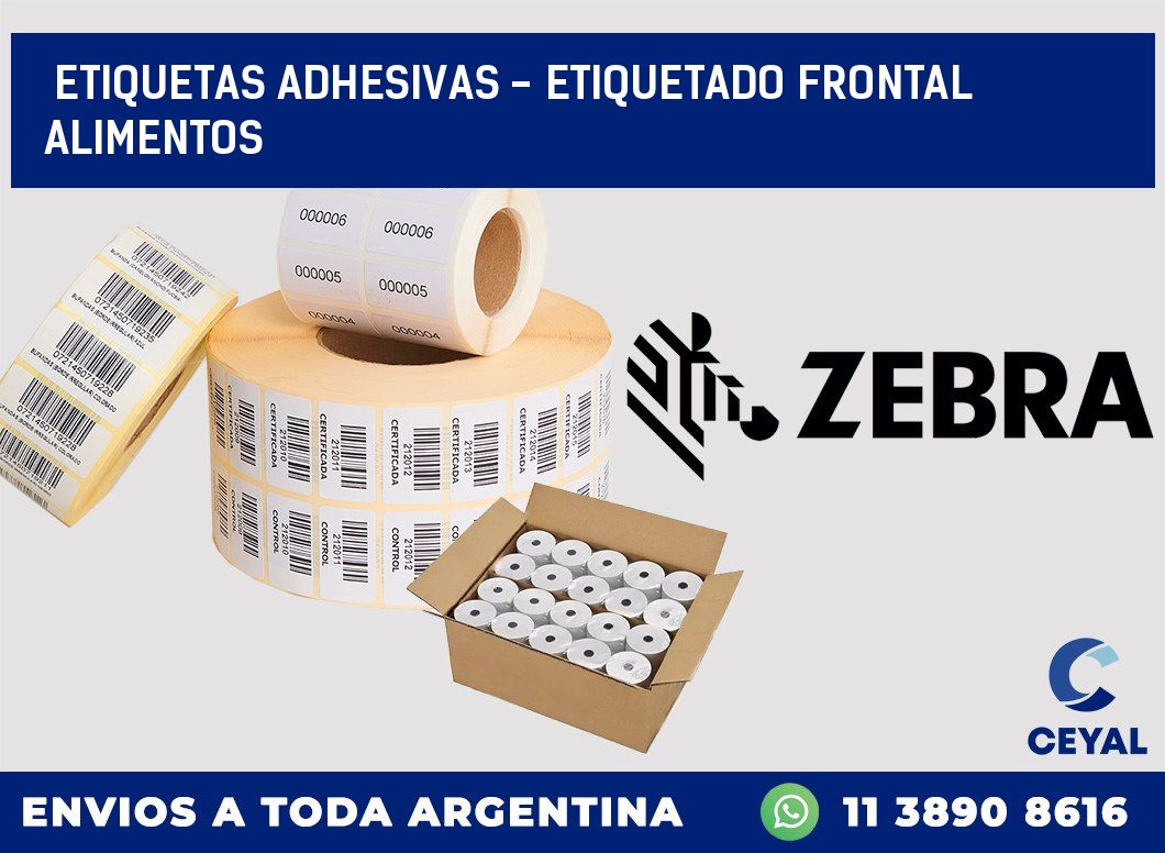 etiquetas adhesivas - etiquetado frontal alimentos