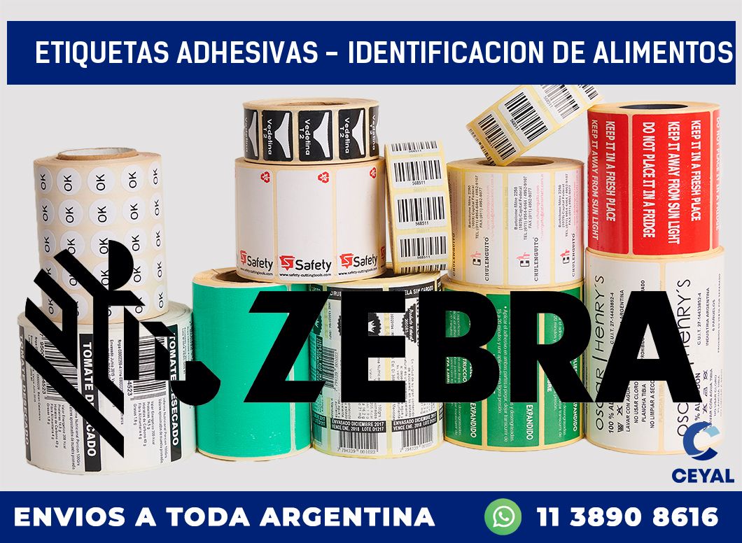 etiquetas adhesivas – identificacion de alimentos