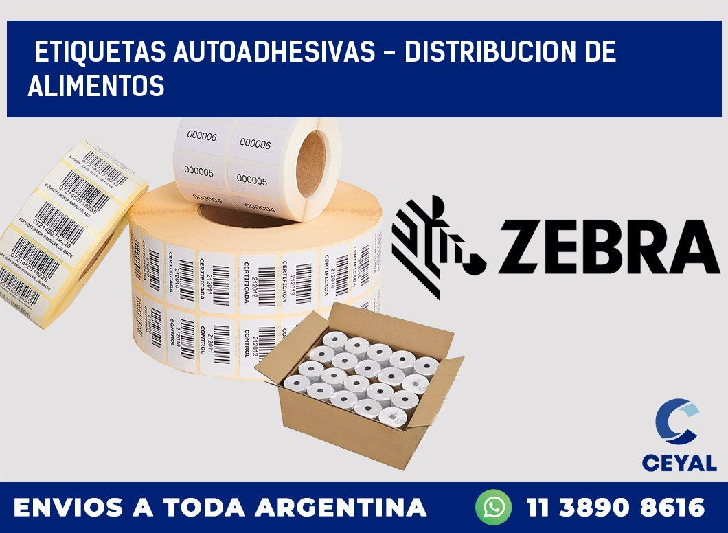 etiquetas autoadhesivas - distribucion de alimentos