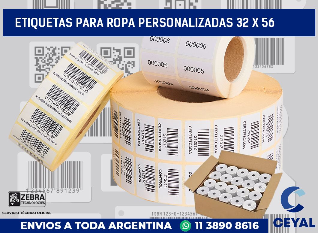 etiquetas para ropa personalizadas 32 x 56