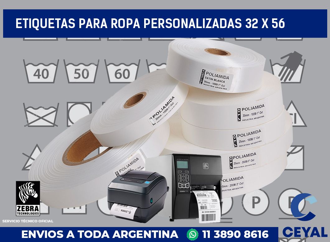 etiquetas para ropa personalizadas 32 x 56