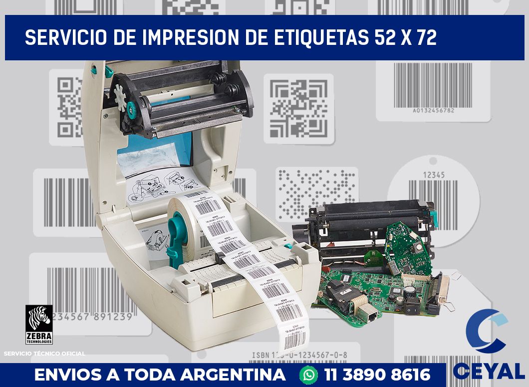 servicio de impresion de etiquetas 52 x 72