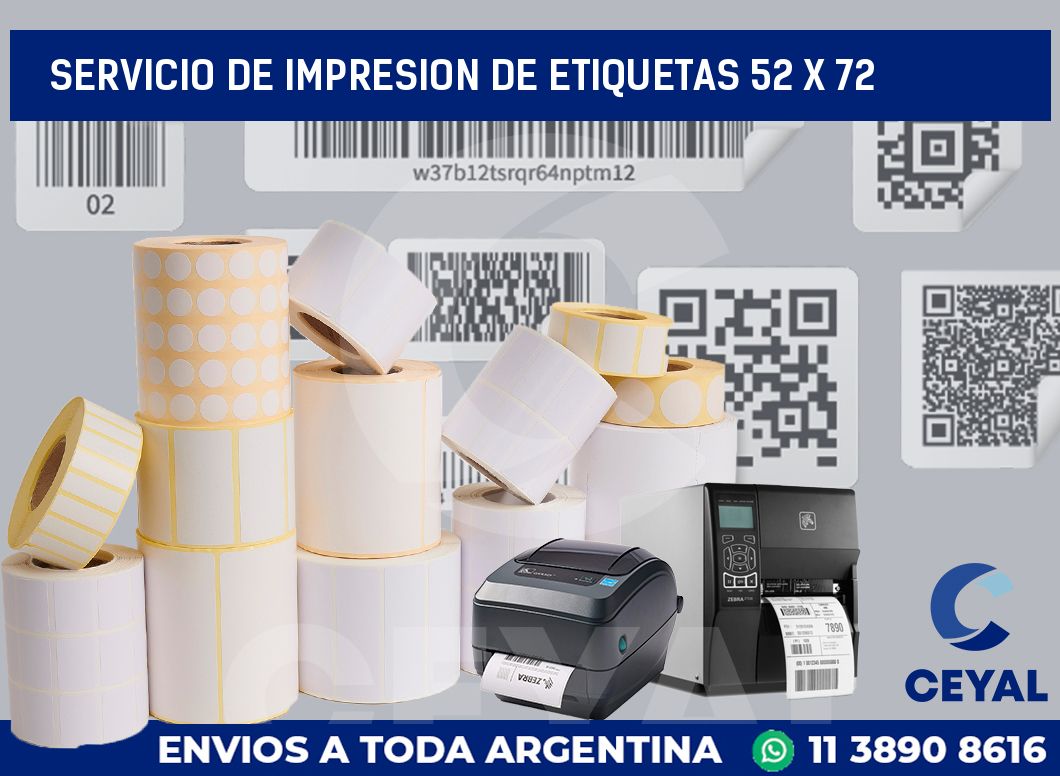 servicio de impresion de etiquetas 52 x 72