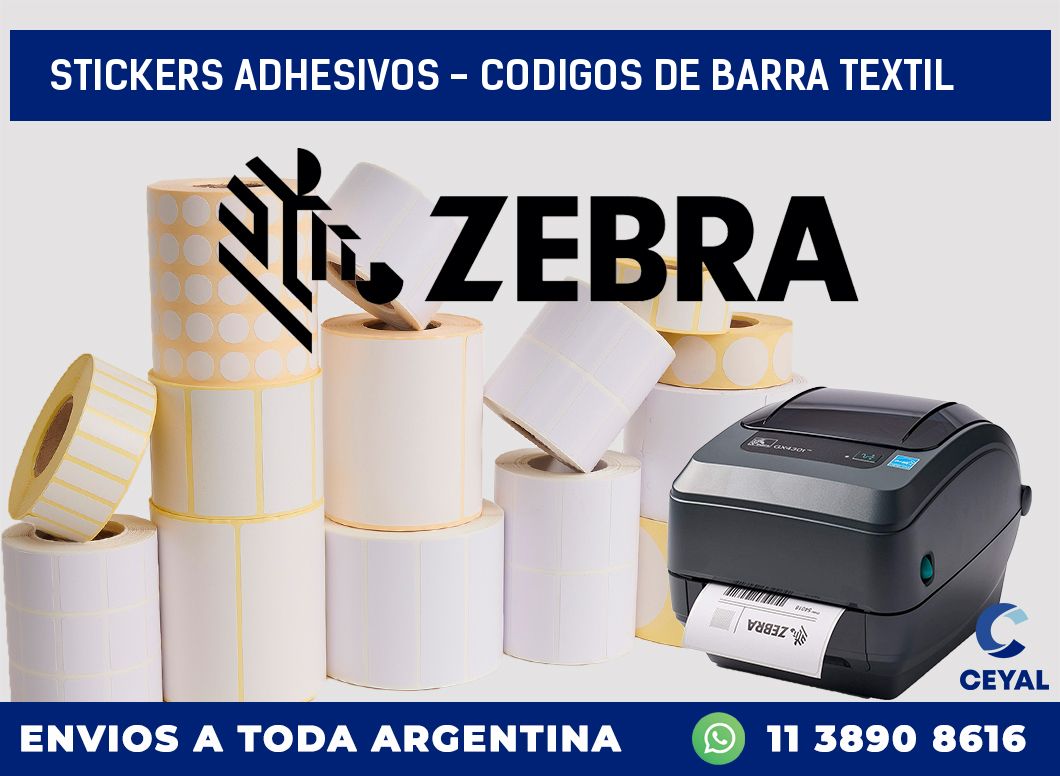 stickers adhesivos – codigos de barra textil