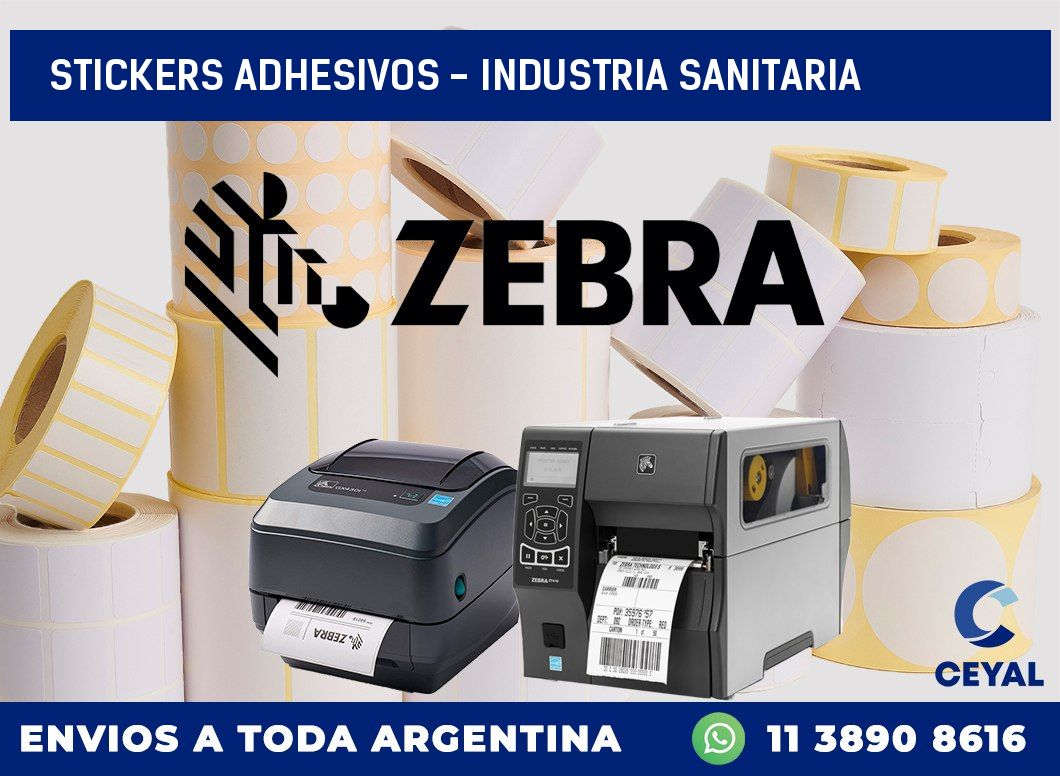 stickers adhesivos - industria sanitaria