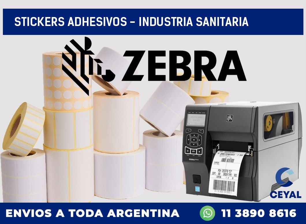 stickers adhesivos – industria sanitaria