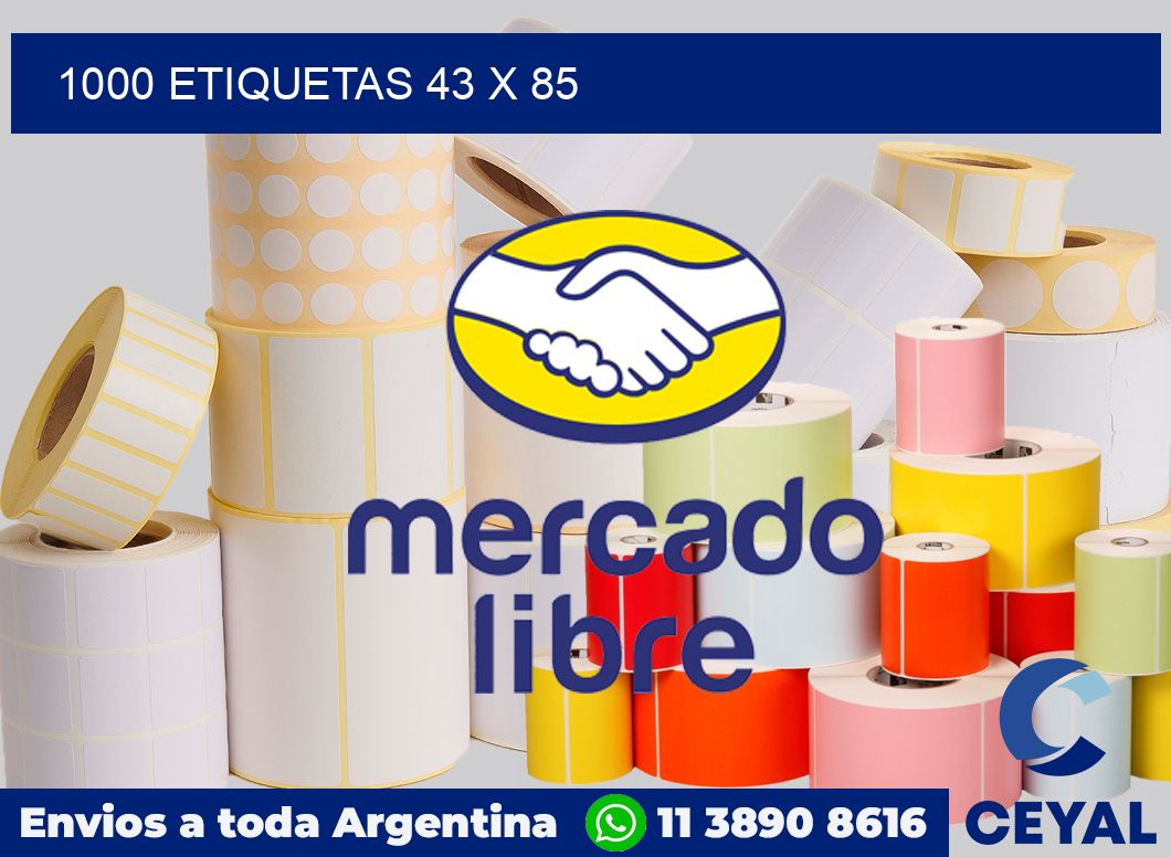 1000 etiquetas 43 x 85