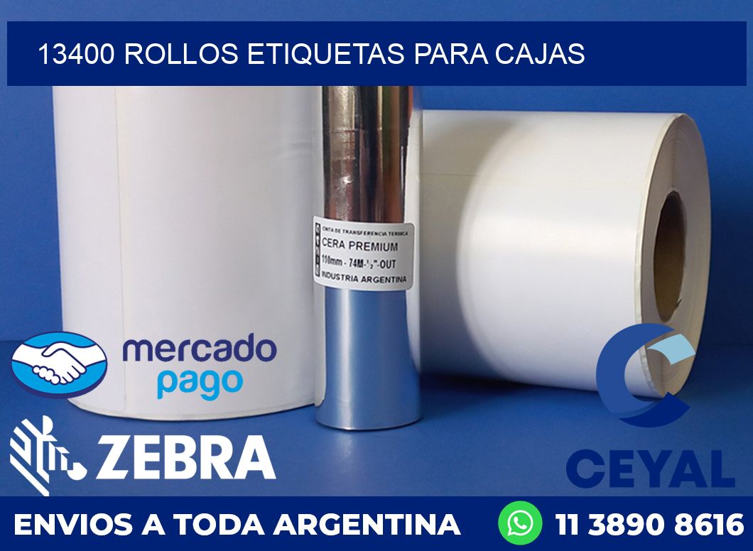 13400 rollos etiquetas para cajas