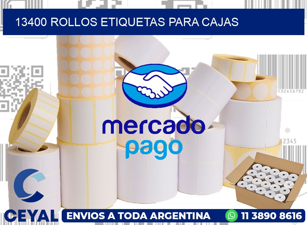 13400 rollos etiquetas para cajas