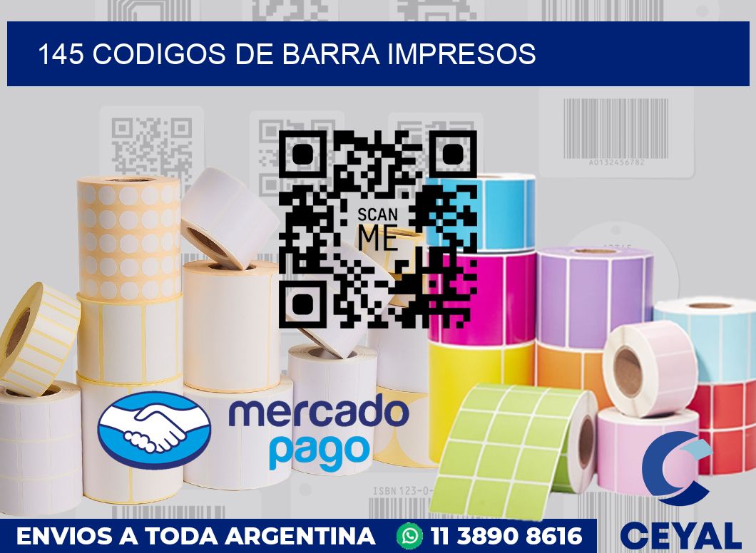 145 Codigos de barra impresos