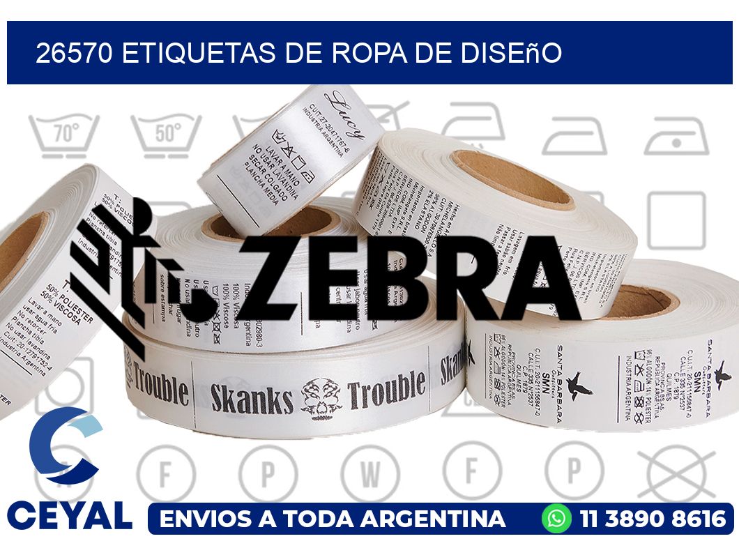 26570 Etiquetas de ropa de diseño