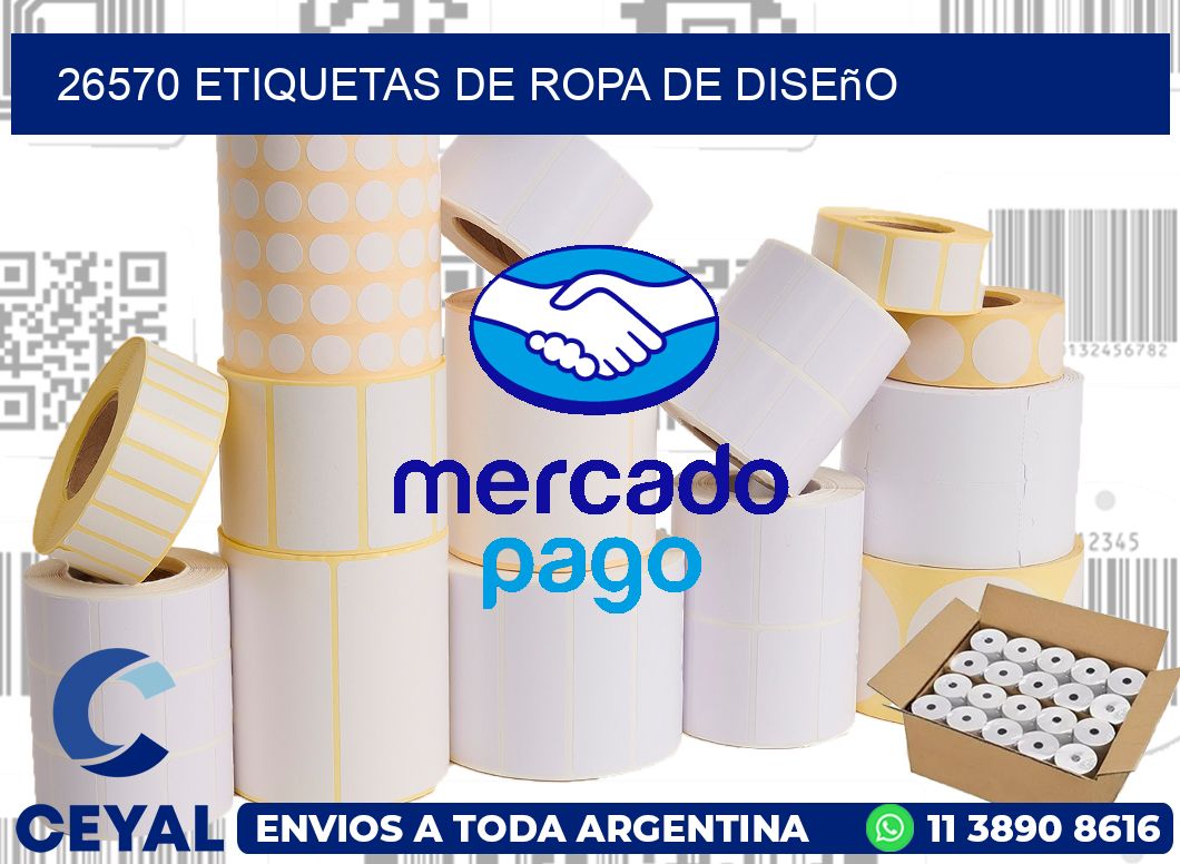 26570 Etiquetas de ropa de diseño