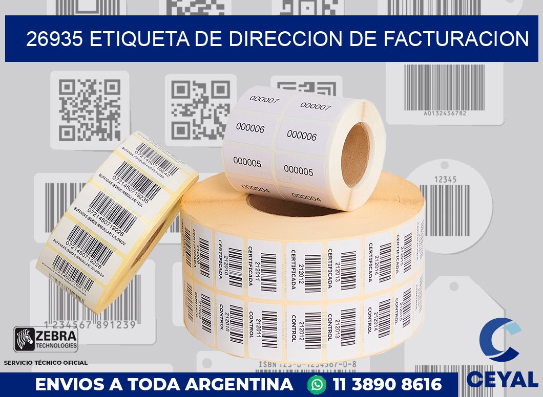 26935 Etiqueta de direccion de facturacion