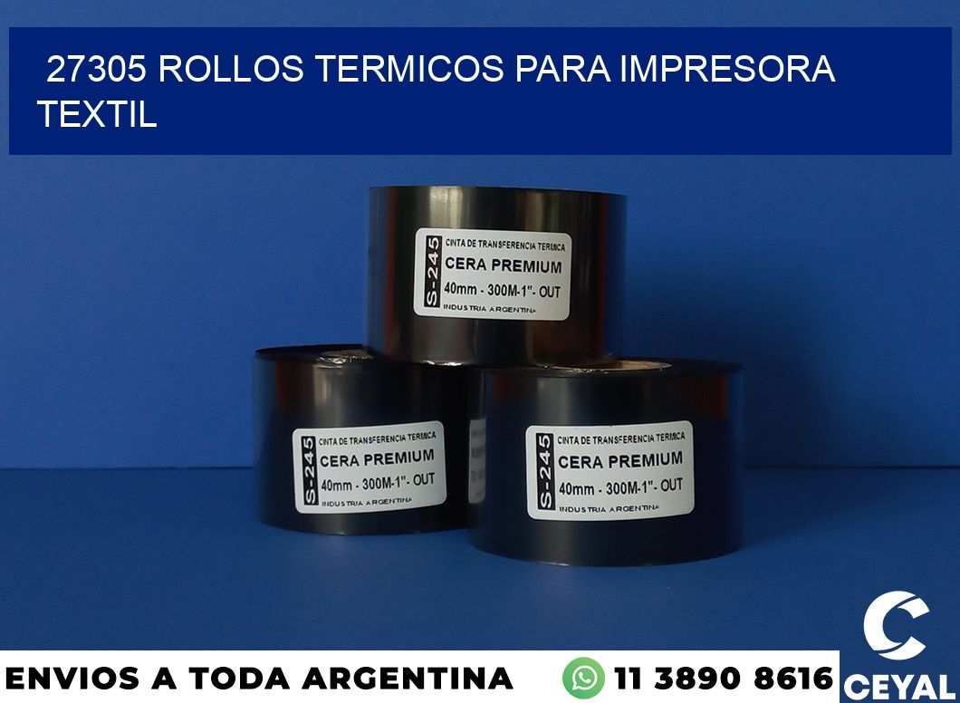 27305 rollos termicos para impresora textil