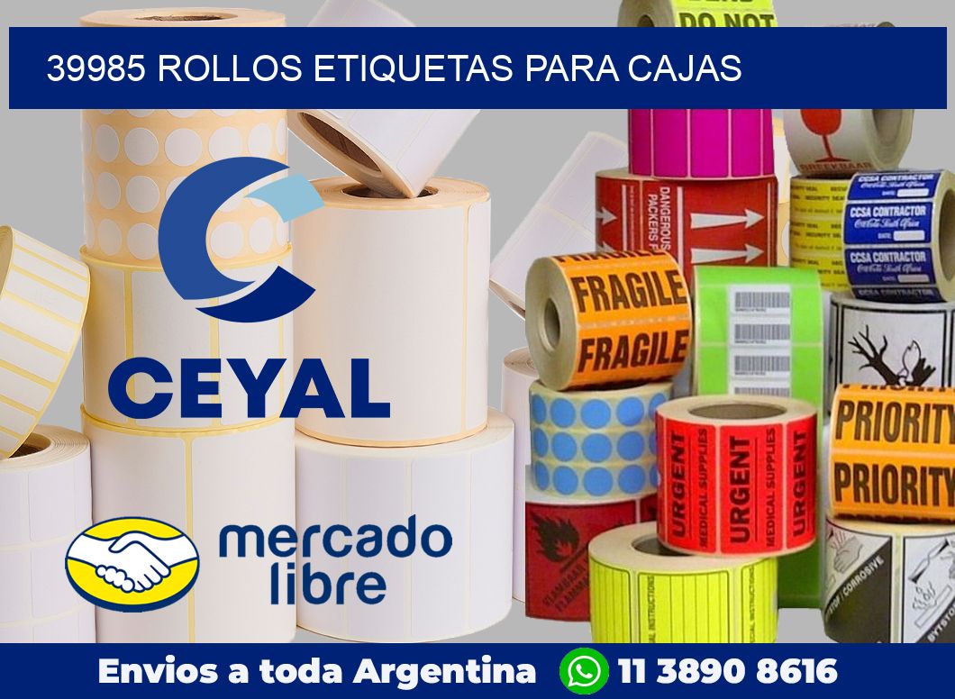 39985 Rollos etiquetas para cajas