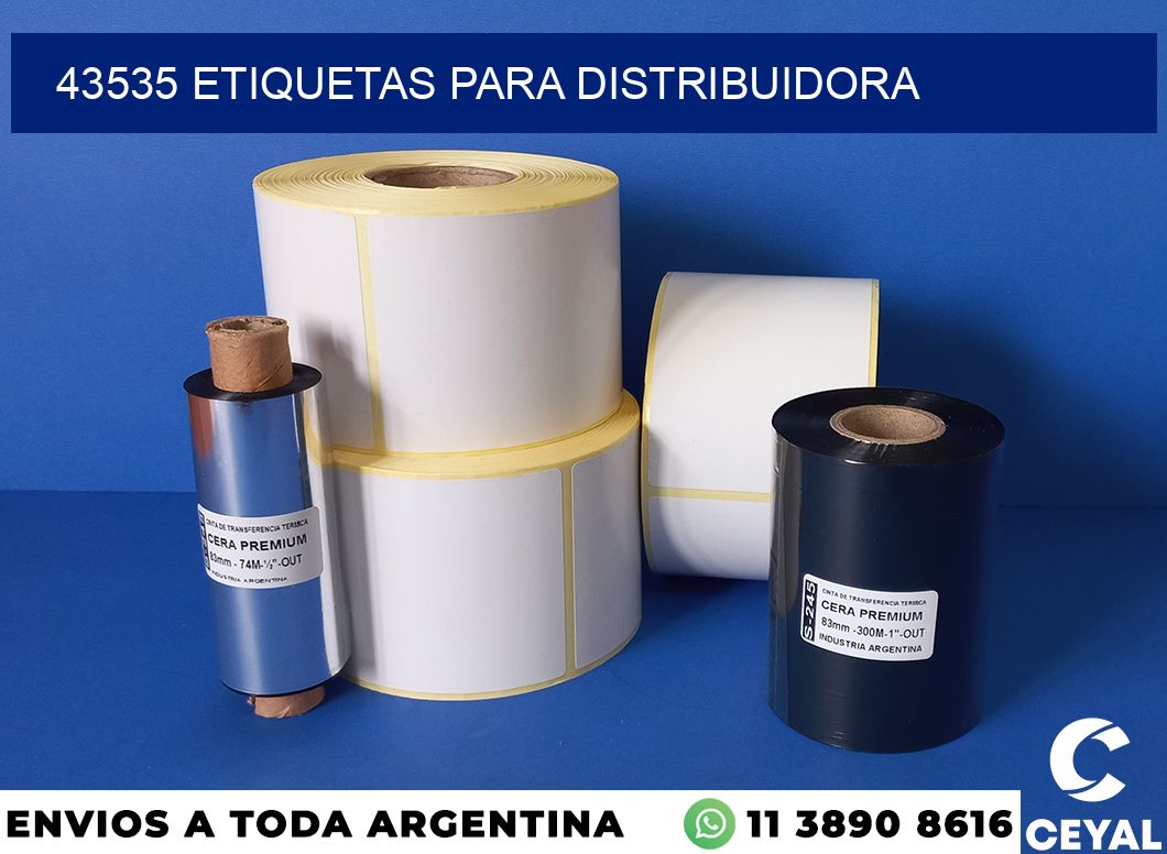 43535 etiquetas para distribuidora