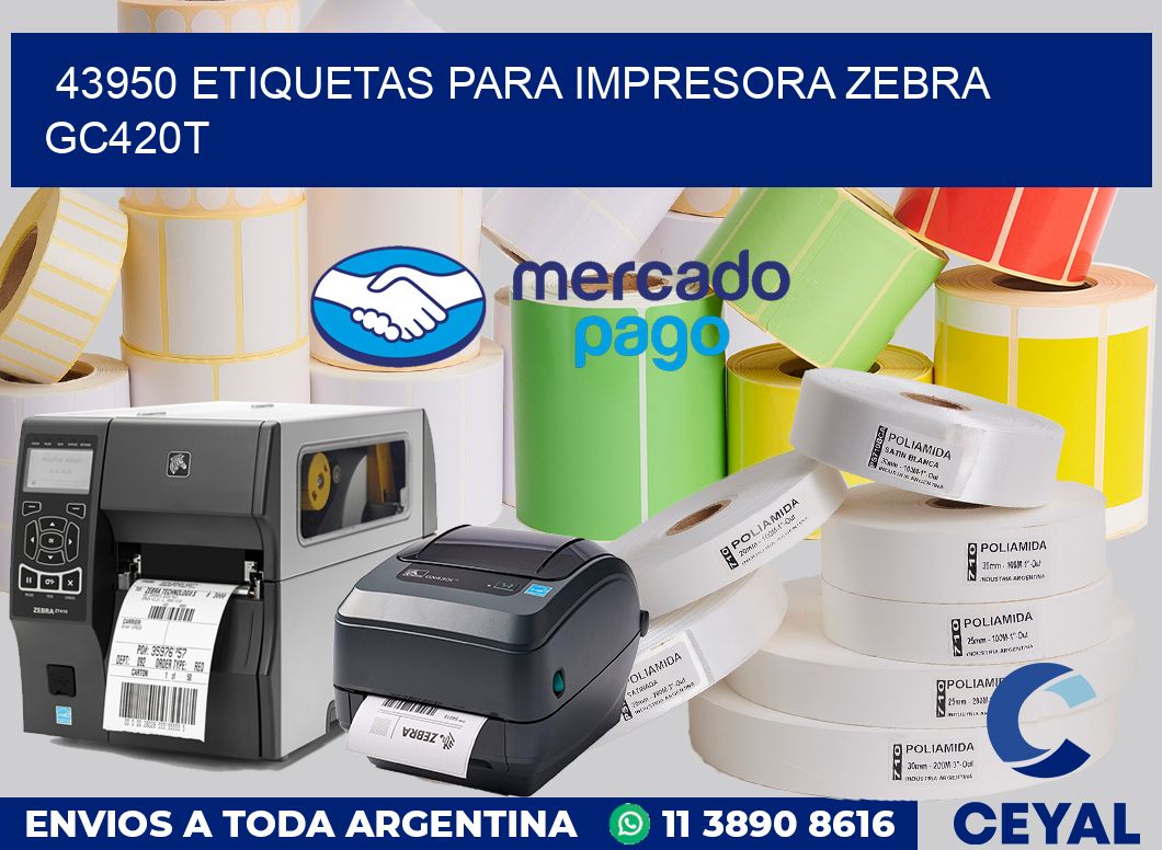 43950 etiquetas para impresora zebra GC420T